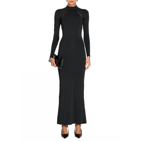 NEW SER.O.YA krystal maxi dress in black